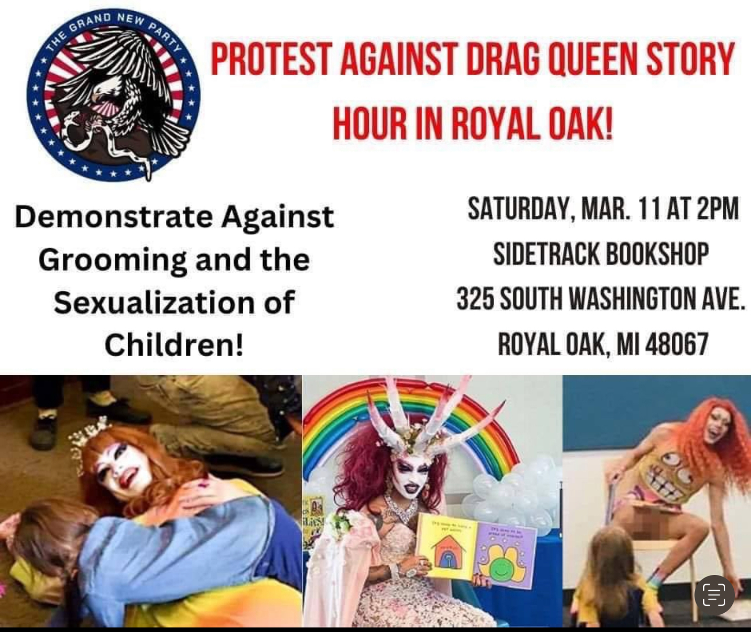 mom army protest of drag show